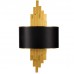 Απλίκα Τοίχου 2xE14 230V με Μαύρο Καπέλο σε Χρυσαφί 955BRETON2W/BL